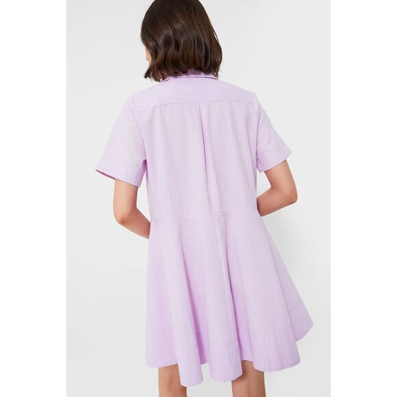 Tuckernuck Meryl Shirt Dress Size XS Lilac Purple Cotton Pomander Place - Picture 4 of 14